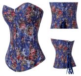 Corset Azul Floral